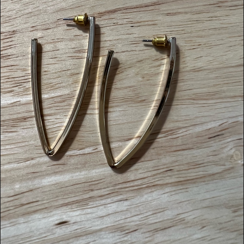 Gold plated never worn earrings